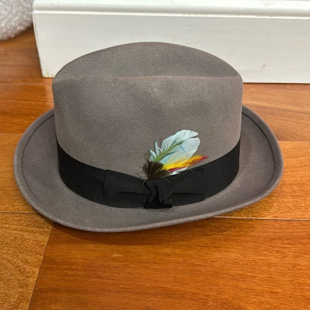 Dynafelt Empire State Hats Fur Blend Water‎ Repellent Gray Hat - Picture 4 of 9